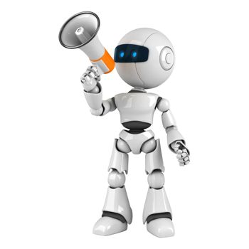 Robot with Megaphone