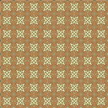 A mosaic made from beige stars on a brown background