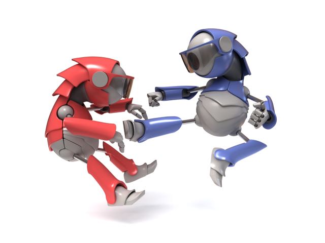 Robots kick boxing: copyright www.istockphoto.com 14516233