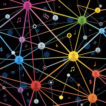 Node and Link Diagram with music: From www.istockphoto.com