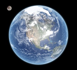 the Earth seen from space