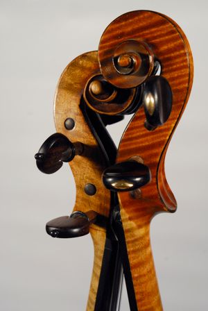 Violins embracing