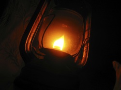 a glowing lantern