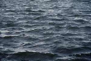 Choppy blue-grey water