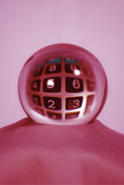 Crystal Ball showing number keypad