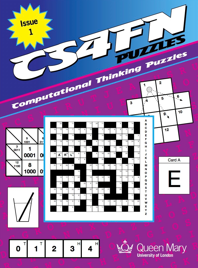 The cover of the cs4fn computational thinking puzzle book
