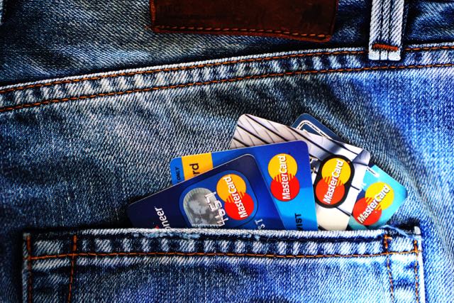 A credit card in a back pocket. From PIXABAY.com