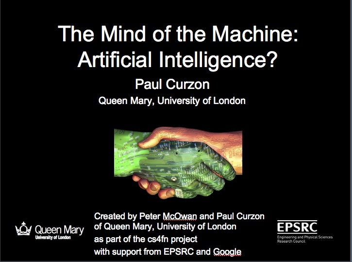 The title slide of the talk