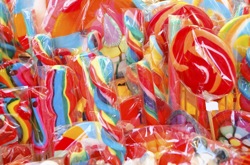 Colourful lollies