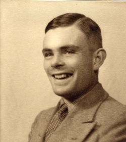 Alan Turing smiling