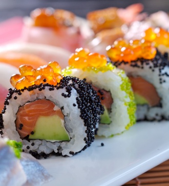 Some sushi rolls