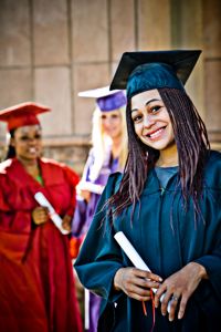 Women graduating