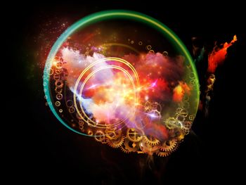 Cogs and a Nebula cloud: copyright istock.com 2733390