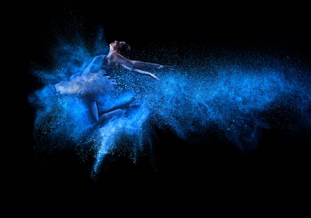 A ballet dancer leaping in a cloud of chalk: copyright www.istockphoto.com 31814176