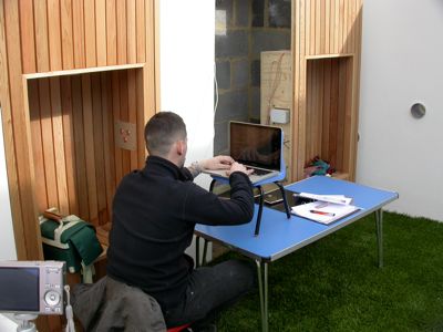 At work creating the sensory garden: Photo: Nela Brown