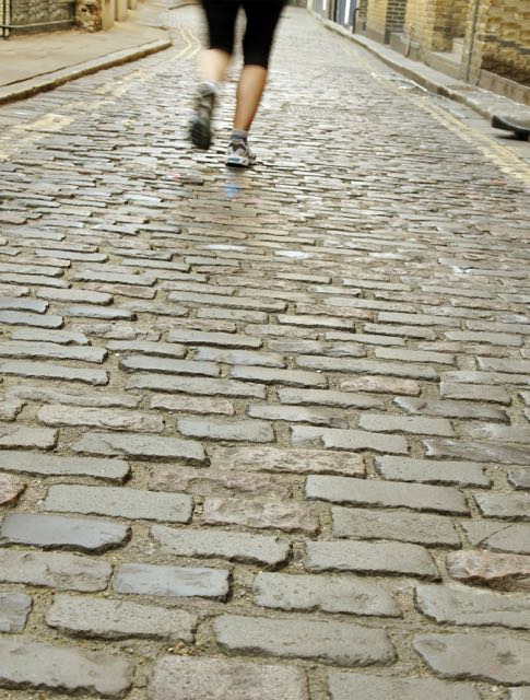 Feet running on cobbles: copyright www.istockphoto.com 27047314