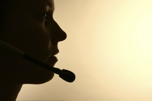 A telesales silhouette