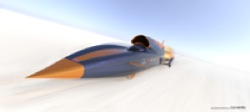 Bloodhound races across the desert