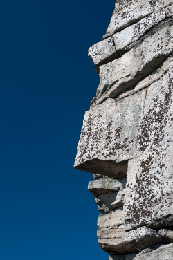 A cliff in the shape of a face