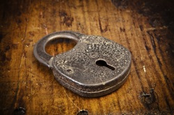 A padlock