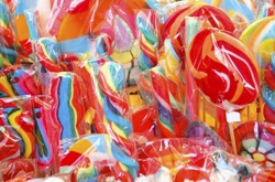 Multicoloured lollies